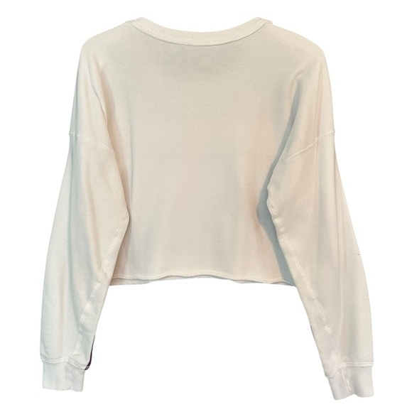 Abercrombie & Fitch Retro Vibe Y2K Cropped Rainbow Terry Sweatshirt Size‎ L - Picture 8 of 11